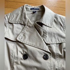 GAP Cropped Trench Coat Double Breasted